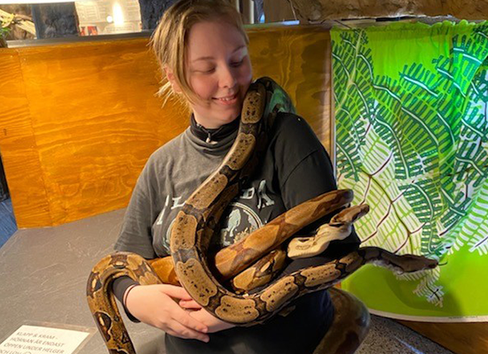 Ida på Skansen-Akvariet med ormar